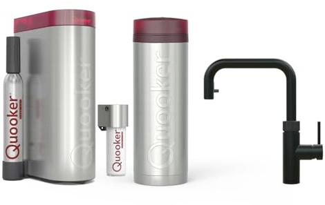 Quooker Flex Square | Reservoirs PRO3 | Cube & Filter | schwarz | sofort-Kochend-Wasserhahn