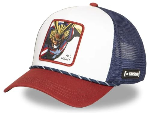 Capslab | Mehrfarbige Trucker-Cap All Might MHA2 | Verstellbare Unisex-Cap für Erwachsene | Mit Design aus My Hero Academia | Atmungsaktives Mesh und Snapback-Verschluss | Passt zu Verschiedenen