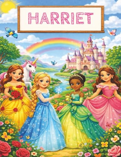 Magical Princess Notebook – “Harriet”: | A4 Size | 100 Blank Pages | Fairy Tale Castle Journal for Girls | Paperback