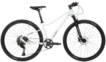 ATTABO Torre 5.0 Damen Crossbike 28 Zoll – Aluminiumrahmen 16,5 Zoll – Shimano Cues 1x11 – Luftfedergabel – Weiß
