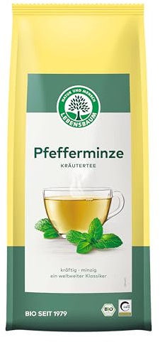 Lebensbaum Pfefferminzetee, Bio-Kräutertee mit kräftig-frischem Geschmack, lose, 60 g