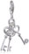 Thomas Sabo Charm-Anhänger Drei Schlüssel Charm Club 925 Sterling Silber 0749-001-12