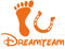 kleb-Drauf | 1 Dreamteam | Orange - glänzend | Autoaufkleber Autosticker Decal Aufkleber Sticker | Auto Car Motorrad Fahrrad Roller Bike | Deko Tuning Stickerbomb Styling Wrapping