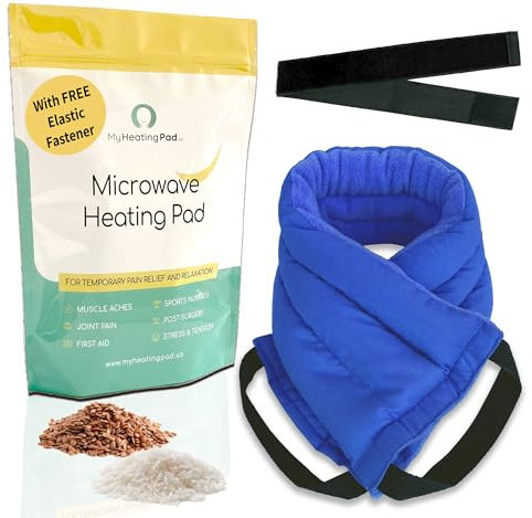 Microwavable Heating Pads for Lower Back, Neck, and Shoulder Pain Relief - Moist Microwave Heating Pad for Muscles and Joints - Microwave Hot Pack Heat Pad for Cramps - 1 Heat Pack Blue