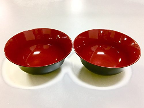 JapanStyle Japanese Ramen Donburi Bowl Dia. 183cm 82g [Black x Vermilion ] ×２pcs