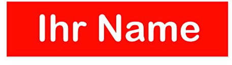 Kunststoff Klingelschild (incl individueller Lasergravur) (60 x 15 x 1,6 mm, Schild orange, Schrift weiss)