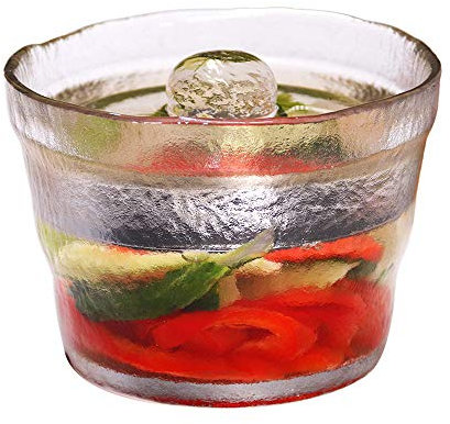 Onepine 650ml Jarre De Fermentation Kimchi Bocal en Verre avec Couvercle
