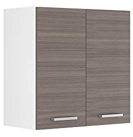 Vicco Hängeschrank R-Line, hängender Küchenschrank, Grau/Weiß, 60 cm