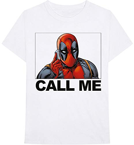 T-Shirt # Xl Unisex White # Deadpool Call Me