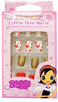 Beaupretty 1 Packung 24 Stück Acryl Kurze Falsche Nägel Kuss Drücken Auf Die Nägel Aufkleber Für Nagelfolien Künstlicher Falscher Junior Nagel Drücke Weiter Klebstoff Kind Mach Es Selbst