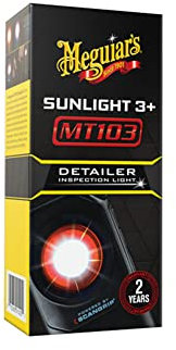 Meguiar's MT103 Sunlight 3+ Inspektionslampe, Schwarz, Powered by Scangrip