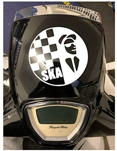 SKA Logo Emblem Zeichen rund ca 16cm Aufkleber Sticker Autoaufkleber Profi-Qualität Sticker UV-fest