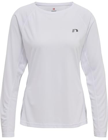 newline Damen Women Core Running L/S T-Shirt, Weiß, M EU