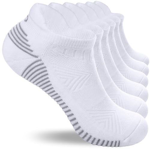 Lapulas 6 Paar Sneaker Socken Herren,Baumwolle Sportsocken,Laufsocken Kurze | Kurz Sportsocken Damen Bequeme Socks mit Frotteesohle Antirutsch 39-42 43-46 47-50 35-38,Unisex