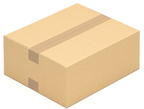KK Verpackungen Versandkartons 350 x 300 x 150 mm Braun 1-wellig (Außenmaß 356 x 306 x 160 mm) | 50 Stück, Faltkartons Kartons geeignet für Versand als DHL Paket DPD Hermes GLS Paketklasse M (KK131)