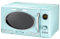 Melissa 16330131 Retro forno a microonde, 900 Watt/23 litri, design forno a microonde con grill/menta pepe Baby Blu
