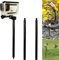 Cameras Ground Spike Stick Mount | Adjustable Length | Adjustable Tilt 1/4-20 Ball Head for Gopro, Trail Cameras , Perfect for the beach, woods, ski slopes, Ideal for downhill mountain biking, fishing