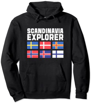 Skandinavien Explorer Flaggen Schweden Norwegen Island Pullover Hoodie