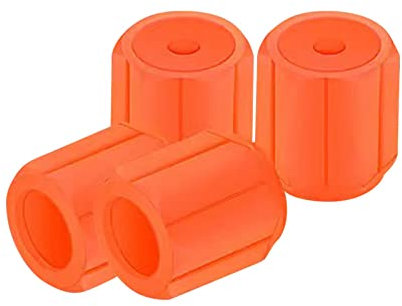 KAREN66 4 Stück Leuchtend Ventilkappen Auto Universelle Fluoreszierende Reifen Ventilkappen PKW Fahrrad Motorrad Ventildeckel (Orange, One Size)