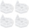 4Pcs Bead Storage, Clear Bead Storage Containers 7 Compartment Round Jewelry Bead Storage Organizer Plastic Jewelry Boxes Display Containers