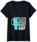 Femme Tasse de soutien émotionnel « Girl that has to have her emotional » T-Shirt avec Col en V