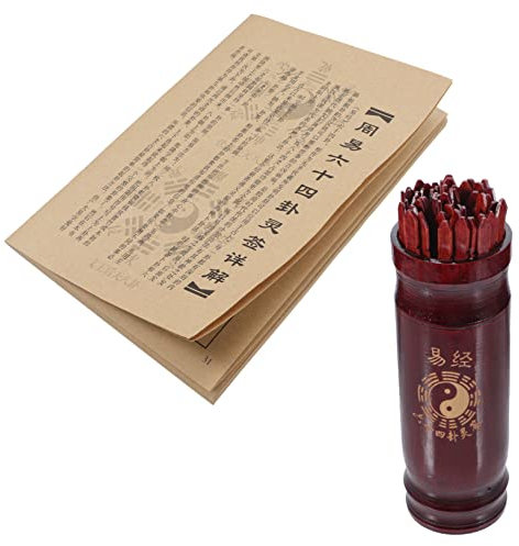 OSALADI 1ensemble Bâtons De Divination Chinois Avec Seau Accessoires De Jeu Divinatoire Bâtons Pour Divination Famille Et Entre