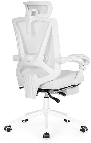Misolant Chaise de Bureau Ergonomique avec Repose-Pieds, Soutien Lombaire 2D Réglable, Dossier Haut et Appuie-Tête Réglable