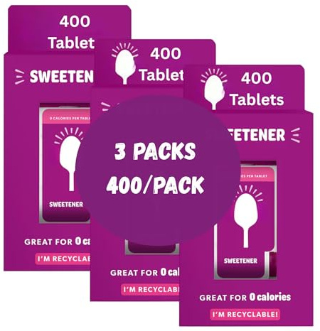 Sweetener Tablets Bundle with 3 x (400s tablets/pack) | No Calorie Sugar Alternative
