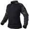 IDOGEAR G3 Kampfhemden mit Ellbogenschützern Taktische Hemden für Männer Das Hemd camo Militärische Frachtbekleidung (camo Black,Large)