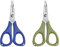Lot de 2 paires de ciseaux de pêche pour ligne tressée, multifonctions, mini ciseaux dentelés pour couper des fils, pincer des plombs, ouvrir des crochets