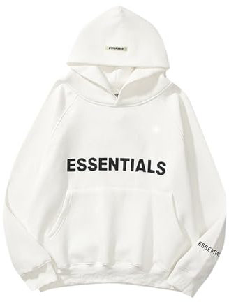 NQyIOS Men's Unisex Pullover Hoodie - Long Sleeve Drawstring Hooded Sweatshirt with Pockets - M-XXL - For Men, Women & Christmas