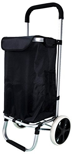 MY TRAVEL BAG Alu Trolley Einkaufstrolley Tasche Einskaufsroller Einkaufswagen (Schwarz)