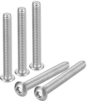 QUARKZMAN 20Stk 304 Edelstahl Schalterkopf Buchse Kappe Schrauben 1/4-20x2 Sechskant Antrieb Schrauben Voll Gewinde