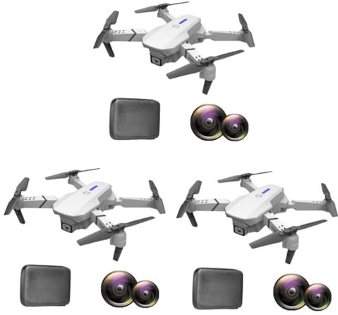 ibasenice 3st E525 Doppelobjektiv 4k Ultra-high-definition-luftaufnahmen Drohne Rc-quadrotor Faltbarer Quadrocopter Kameras Aufbewahrungstasche Weiß