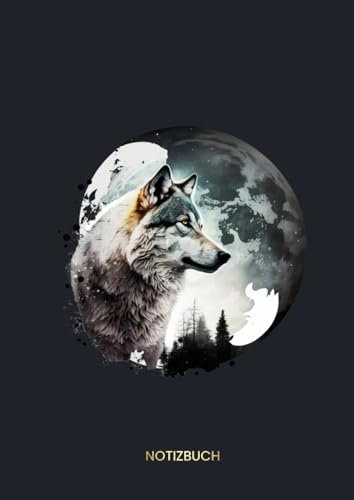 Notizbuch Wolf: Fantasy Tagebuch
