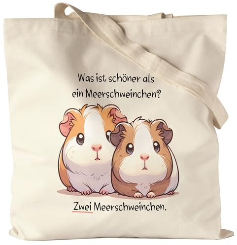 Hey!Print Was ist schöner als ein Meerschweinchen Jutebeutel Haustierliebe Nager Süß