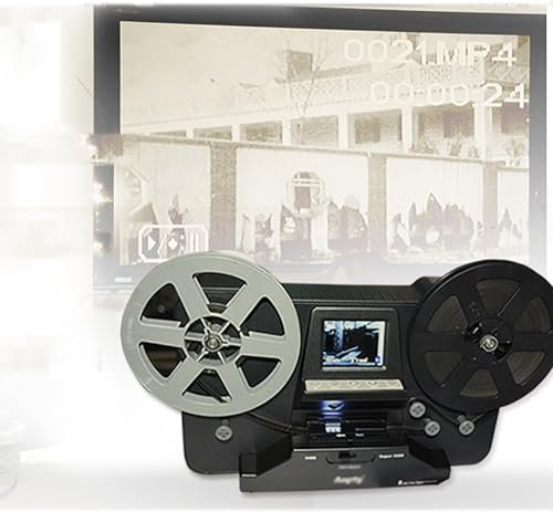 8mm Film Scanner, 2.4in Film Digitizer with 3” 4” 5” Reels Into 1080P Digital MP4 Files, No Computer Driver Required, Viewing, Sharing & Saving On SD Card