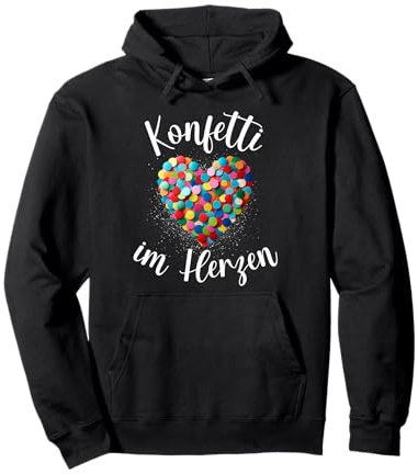 Konfetti im Herzen Fasching Konfetti Kostüm Karneval Outfit Pullover Hoodie
