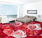 Custom Photo Flooring Wallpaper Red Rose White Rose Petal PVC Wallpaper Self-Adhesive Waterproof Floor Papier Peint,150cmX105cm