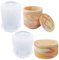 Paotxpum 2 PCS Large Jar Resin Mold with Lid Silicone Resin Box Mold, Creative Silicone Pot Molds, for Epoxy Resin Jewelry Trinket Candle Holder Organizer Mold Plant Mold