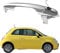 cimsfcor 500 Chrome Outer Door Handle for Fiat, 735592012 Right Driver Side Door Handle, Replace OE：735592012 (Right, OE：735592012)