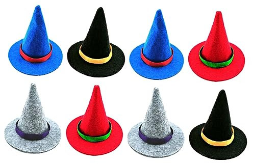 VILLFUL 8stücke Teiliges Hexenhüte Für Weinflaschen Farbvarianten Halloween-dekoration Für Partys Und Bastelprojekte