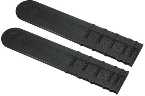 PATIKIL 20 Chainsaw Chain Cover, 2 Pcs Plastic Durable Chain Saw Bar Protective Cover Scabbard Guard for Chainsaw Accessories Replacement Parts, Black