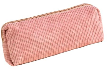 Zueyen Trousse à Crayons Aesthetic, en Velours, Petite Trousse De Maquillage, éTui à Crayon pour Filles, Garçons, Adolescents, éCole, Bureau (Rose)