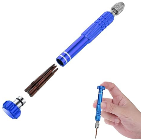 5 In 1 Mini Set Cacciavite Blu,Mini Cacciavite 5 In 1,5 In 1 Cacciavite Multifunzione,Multifunzionale Di Precisione Cacciavite Kit,Per Occhiali Da Sole Orologio Gioielli Kit Di Riparazione Computer