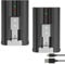 FLSTOR 2 Packs Battery for Ring Video Doorbell 2 3 3+ 4, 6040mAh Stick Up Camera 2 3 Spotlight Cam/Solar Floodlight/Peephole Li-ion V4 Camera Rechargeable Batteries