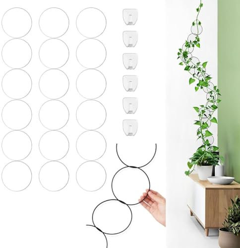 Besttoolifes 18 Stück Metallspalier für Kletterpflanzen drinnen und draußen – Pothos-Pflanzen-Rankgitter, Wandspalier, Rankpflanzen-Unterstützung, Gartengitter für Kletterpflanzen, kleines Rankgitter