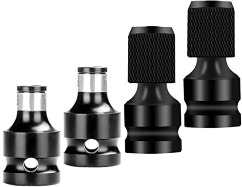 Uonlytech 4stücke Vierkant-antrieb Steckschlüsseladapter Schlagschrauber Bohreradapter Für Elektrowerkzeuge Und Hausarbeiten