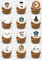 Magical Wizard 24 Precut Round Edible Cupcake Toppers Stand Up Premium Wafer Card Harry Wizard Fairy Cakes Party Decorations