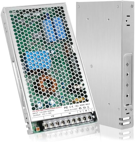 trasformatore 220v 12v 300W, Alimentatore 12V 25A 300W, Trasformatore a Bassa Tensione, Convertitore di Potenza Industriale, Da 110V/220V AC a DC 12 Volt 25 Amp LED Driver, per luci led, fai da te